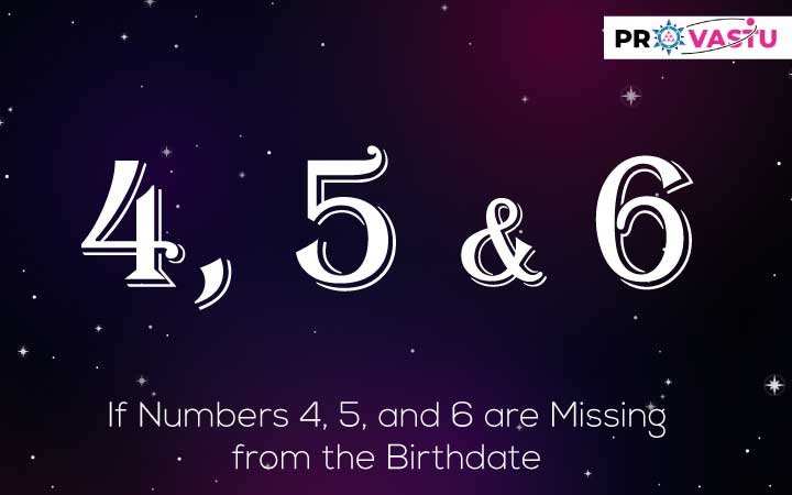 If Numbers 4, 5, and 6 are Missing from the Birthdate